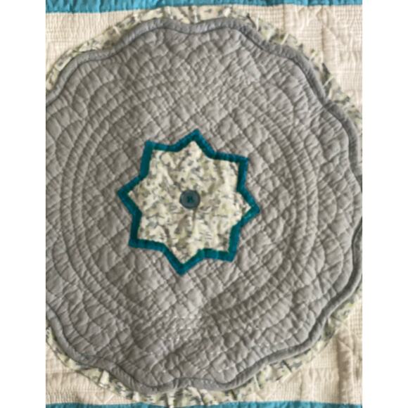 Quilted Pillowcase Shams With button Set Of Two Standard Size - Picture 2 of 5